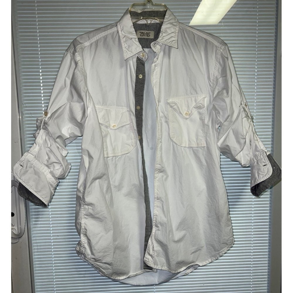Zara Man Sport Classic White Shirt — Large